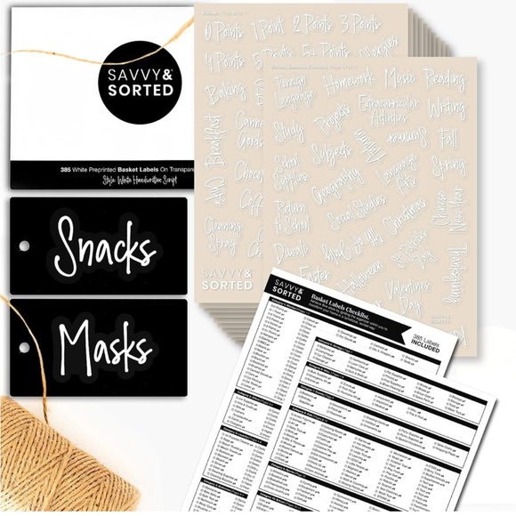 New! Basket and Chalkboard Labels - Picture 2 of 13